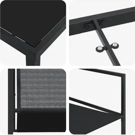 vidaXL 5-teiliges Garten-Essset Schwarz Textilene und Stahl