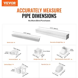 Vevor Mini-Split-Line-Set-Abdeckung 76,2 mm B 4830 mm L