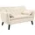 Atlantic Home Collection Couch 2-Sitzer Beige