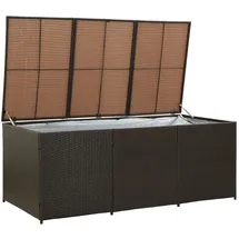 vidaXL Gartenbox Poly Rattan 180x90x70 cm Braun