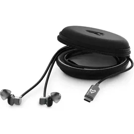 Energy Sistem Metallized Type C In-Ear-Kopfhörer (Typ-C-Anschluss, Mikrofon, Lautstärkeregler, Aluminium, recycelter Kunststoff), Schwarz