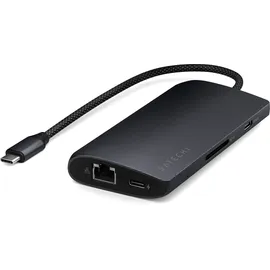 Satechi USB-C Multiport Adapter 8K mit Ethernet V3 Adapter Schwarz