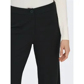 Only Anzughose ONLMIA – Anzughose mit hoher Taille und Stretch gerade Form, modisch, Materialmix, Web schwarz 34 (XS)