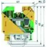 Wieland WKN35 SL Schutzleiterklemme Schrauben Grün-Gelb