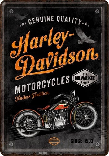 Nostalgic Art Harley-Davidson Timeless Tradition, carte postale - 14 cm x 10 cm