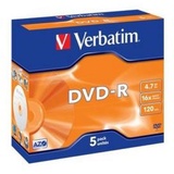 Verbatim DVD-R 4,7GB 16x 5er Jewelcase (43519)