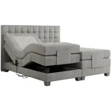 MKS Boxspringbett 180 x 200 cm H3 Hellgrau