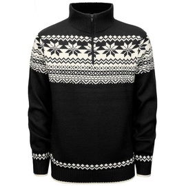 Brandit Textil Brandit Troyer Norweger Pullover, schwarz-weiss, Größe 3XL