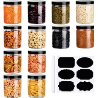 Belle Vous 12 tlgs. Set Transparenter Plastikdosen mit Deckel,