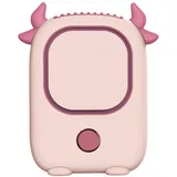 Tragbarer, Klingenloser Nackenventilator, Usb-aufladbar, Dämonenrosa – Mini-tisch- Und Handventilator