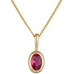 Elli PREMIUM Rubin synthetisch Soltiär Klassik 375er Gelbgold 42 Damen 