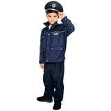 Maskworld Polizei-Kostüm Polizei Kostüm Deluxe, Originalgetreues Polizistenkostüm von MASKWORLD blau 164