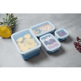 Emsa Clip & Close rechteckig blau 0,2/0,55/0,8/2,2 l 4-teiliges Set