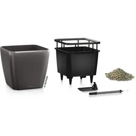 LECHUZA Quadro LS 43 Komplettset 43 x 43 x 40 cm anthrazit metallic