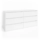 Vicco Kommode Ruben, Weiß, 160 x 78 cm
