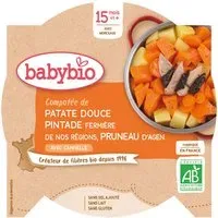 Babybio COMPOTÉE DE PATATE DOUCE PINTADE FERMIÈRE NOS RÉGIONS PRUNEAUX D'AGEN CANNELLE dès 15 mois Aliment 260 g