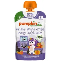 pumpkin organics Quetschie Karotte/Pfirsich/Kürbis/Mango/Apfel/Hafer 1 x 100 g