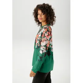 Aniston CASUAL Schlupfbluse mit farbenfrohen Blüten Schwarz 38