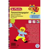 Herlitz Tonzeichenpapierblock Recyclingkarton 120 g/m2 23 x 33 cm 10 Farben