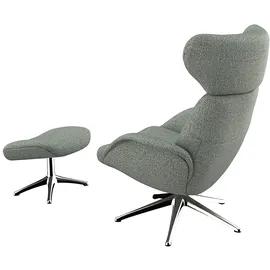 flexlux Relaxsessel More Polyester 90 x 107 x 89 cm Blau mit Kopfteil