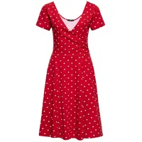 Queen Kerosin Damen Swing Kleid Dots Sommerkleid Rot 50S 40S 60S Polka&Dots Punkte Gepunktet Vintage Rockabilly Rockabella - L