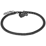 Liebeskind Berlin Fußkette Broken Heart Chunky Edelstahl schwarz