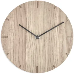 Natuhr 29NU1-13-1 Wanduhr Solide Mini Massivholz Eiche Mit Quarzwerk