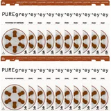 PUREgrey Hörgerätebatterien Typ 312 - 120 Stück Hörgeräte Batterien