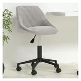vidaXL Bürostuhl Samt Hellgrau