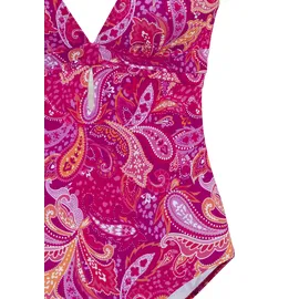 VIVANCE Badeanzug »Pretty« mit V-Ausschnitt und modischem Paisleymuster, Gr. 34 Cup A/B, pink bedruckt, , 64178569-34 Cup A/B