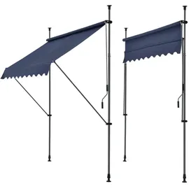 pro.tec Klemmmarkise Stem 400 cm dunkelblau