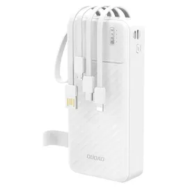 DUDAO K11 Pro Powerbank mit integrierten Kabeln – Weiß