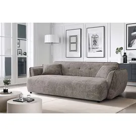 Home Affaire Big-Sofa HOME AFFAIRE "MIRELDA Design-Sofa mit Steppungen, hoher Sitzkomfort, Breite 251 cm", braun, B:251cm H:81cm T:116cm, 100% Polyester, Sofas, Big-Sofa, elegant und bequem, enthält 2 Zierkissen, belastbar bis 480kg