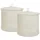 Beliani Aufbewahrungskorb 2er Set 33 x 33 x 33 cm Weiß