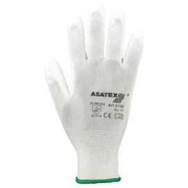 ASATEX Handschuhe Gr.9 weiß EN 388 PSA II Nyl.m.PU