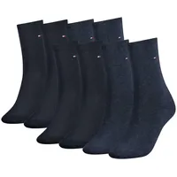 TOMMY HILFIGER Damen Socken, 8er Pack - Sock Casual, ECOM, Kurzsocken, uni Blau 39-42