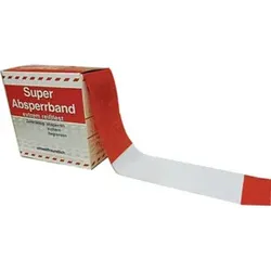 Absperrband L.100m B.80mm rot/weiß geblockt 100m/Karton