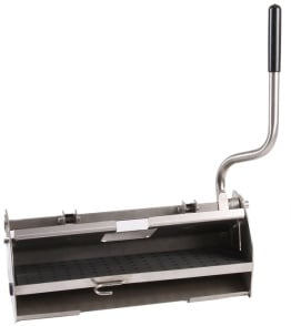 Floorstar Edelstahl Flachpresse FP 1 ES PATENT, Hälfte Zeitersparnis, hygienisches und ergonomisches Arbeiten, Maße: 57 x 23 x 55 cm