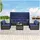 Hti-Living Gartenlounge Loungemöbel blau/braun