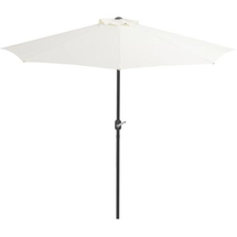 vidaXL Balkon-Sonnenschirm 270 x 135 cm sand halbrund