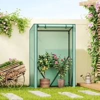 Foliengewächshaus Gewächshaus Tomatengewächshaus Frühbeet Tomatenhaus Folienzelt für Pflanzen 50x100x150/132 cm, Grün - Woltu