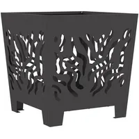 vidaXL - Feuerstelle Quadratisch Schwarz 40x40x40 cm Stahl