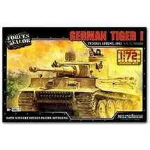 Forces of Valor 1:72 Dt. Tiger I DAK 1943 fr. Prod. Kit - Standmodell, Modellbau, Diorama Modell, Militär Modellbau, Plastik Bausatz, Sandfarben