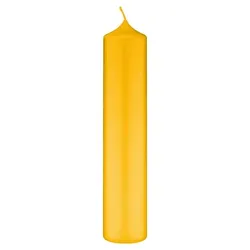 Kopschitz Kerzen lange schlanke Altarkerzen, Kaminkerzen Goldgelb 300 x Ø 40 mm, 4 Stück, Kerzen mit Dornbohrung in RAL Kerzengüte Qualität