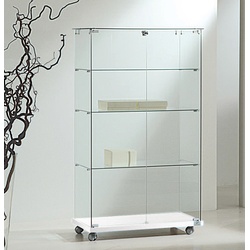 Glasvitrine 80 x 40 auf Rollen JT-LL814E
