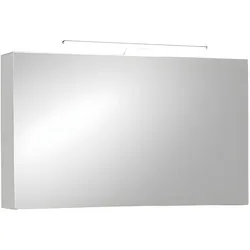 Badmöbel Spiegelschrank 110 cm Deluxe Hochglanz weiß LUGANO