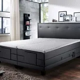 Winkle »Niagara« Boxspringbett Elektro-Motor / 180x200 cm / H3/H3 / Kunstleder Schlamm 8944