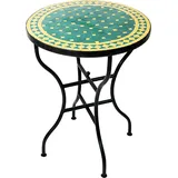 Orientalischer Mosaiktisch Marrakesch Grün / Gelb 60cm