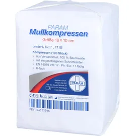 PARAM Mullkompressen 10 x 10 cm 100 St.
