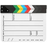 Oumij1 Clapperboard Fotografie-Tool, 30x25CM Acrylfilm Clapperboard Professional Director Action Clap Film Fotografie-Tool(Farbe PAV1CWE4)